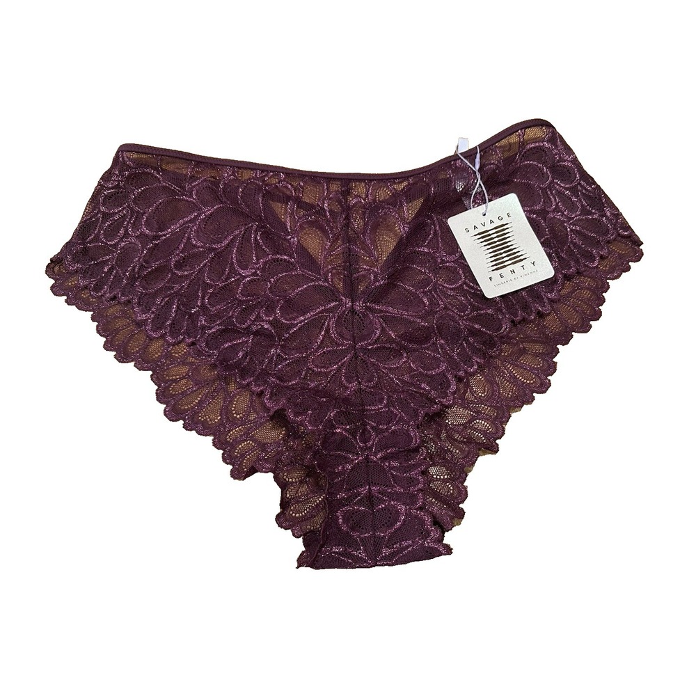 NEW Savage X Fenty Not Sorry Women's Lace Cheeky Panty Size 1X Purple NWT